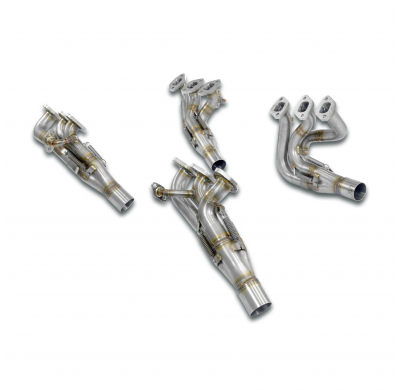 Colectores Derecho-Izquierdo (Volante a la izquierda) Sistema 100% de acero inoxidable, sobredimensionado 2 x Ø70 mm -> 2 x Ø63,
