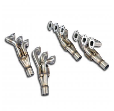 Collector Derecho +Izquierdo (Volante a la derecha ) Sistema 100% de acero inoxidable, 2 x Ø 70 mm - 2 x Ø 63,5 mm - Solo kit c