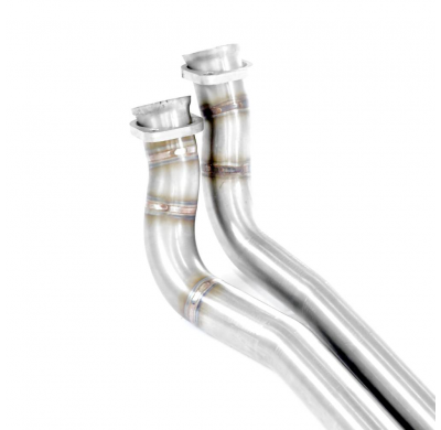 Kit tubos delanteros Derecho-Izquierdo con catalizador metalico(for OEM manifold, Left Hand Drive Only) Sistema 100% de acero in