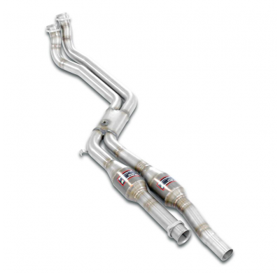 Kit tubos delanteros Derecho-Izquierdo con catalizador metalico(for OEM manifold, Left Hand Drive Only) Sistema 100% de acero in