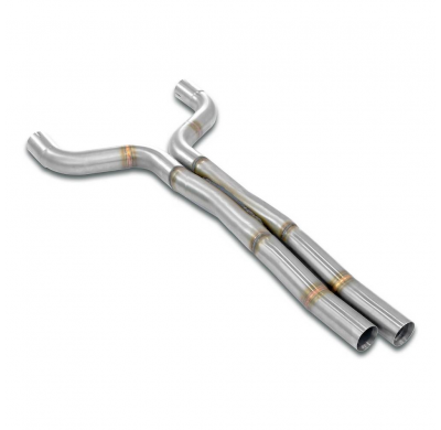 Tubos delanteros derecho-izquierdo "X-Tubo" Sistema 100% de acero inoxidable, 2 x Ø65 mm MERCEDES C126 500/560 SEC (For M113 V8