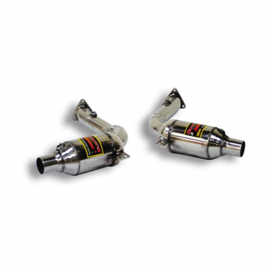 Tubo delantero Derecho-Izquierdo con catalizador metalico Sistema Touring 100% acero inoxidable 2 x Ø54 mm - Kit completo solame