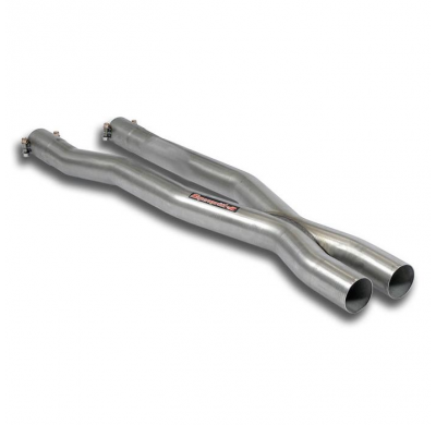 Sección central "X-Pipe" Reemplaza el escape central OEM ALTERNATIVA: - Sistema completo 100% de acero inoxidable, 2 x Ø60 mm -
