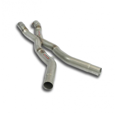 Tubos centrales Derecho-Izquierdo "X-Pipe" Sistema 100% Acero Inox  2 x Ø70mm - 2 x Ø65mm Solo sistema completo FERRARI 612 Sca