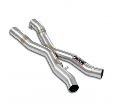 Kit tubos centrales Derecho-Izquierdo  "X - Pipe" Sistema 100% Acero Inox tamaño grande  2 x Ø70mm - 2 x Ø65mm para silenciosos
