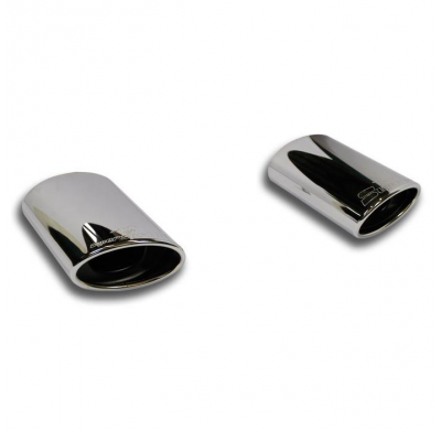 Colas de escape Derecha-Izquierdo ovaladas 145 x 95 Kit de escape central y trasero 100% acero inoxidable - (Para instalar con e
