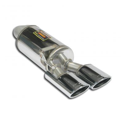 Silencioso trasero izquierdo 120x80 Sistema de escape trasero "Cat.-back" 100% de acero inoxidable, 2 x Ø60 mm - Kit de escape t