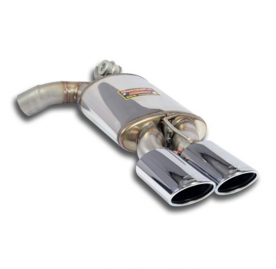 Silencioso trasero derecho 120x80 con válvula SISTEMA DE SILENCIADOR TRASERO CON VÁLVULAS, PARA ESCAPE CENTRAL ORIGINAL - Incluy