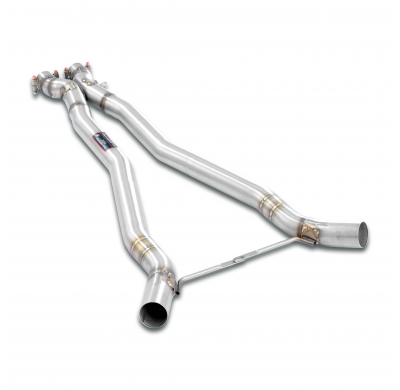 Kit de tubos centrales "X-Pipe" ALTERNATIVA:Sistema 100% Acero Inox para colectores OEM BMW E64 Cabrio M6 5.0i V10 ' 05 -> Kit t