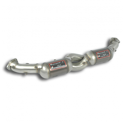 Front Pipe Right + Left With Metallic Catalytic Converter 200cpsiaccepts the Stock Rear Mufflers - Porsche 997 Carrera 3.6i (325
