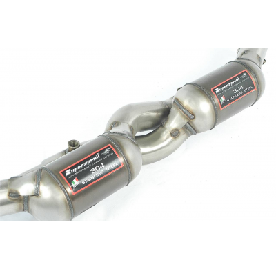 Front Pipe Right + Left With Metallic Catalytic Converter 100cpsiaccepts the Stock Rear Mufflers - Porsche 997 Carrera S 3.8i (3