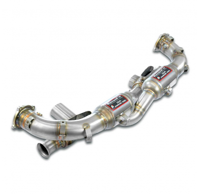 Front Metallic catalytic Right - Left 100CPSI(Con intercambiadores de calor) Sistema 100% de acero inoxidable, 2 x Ø60 mm PORSCH