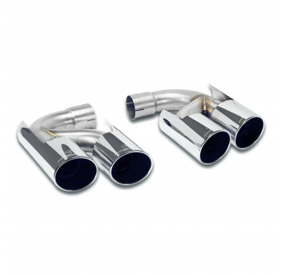 Escape trasero "Racing" derecho OO100 - izquierdo OO100 Sistema 100% Acero Inox 2 x Ø60mm Solo sistema completo PORSCHE 958 CAYE