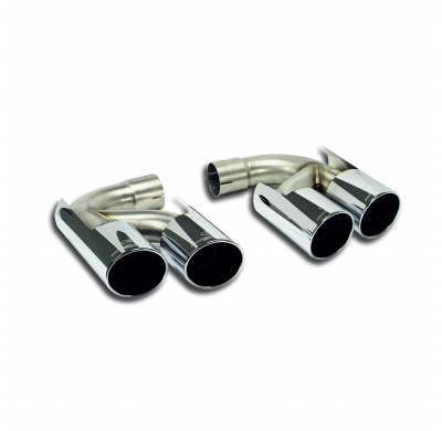 Kit Colas De Escape Derecho  Oo100 - Izquierdo Oo100 - Porsche 958 Cayenne Turbo 4.8i V8 (520 Cv) 2014 -> 2018 Supersprint