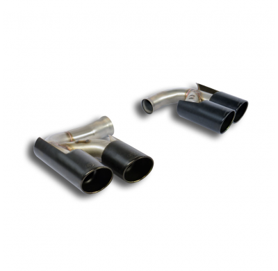 Colas De Escape Derecha-Izquierda Oo100 Negras - Porsche 958 Cayenne S E-Hybrid 3.0t V6 (333 - 416 Cv) 2014 -> 2018 Supersprint