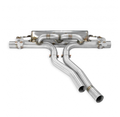 Silencioso trasero Derecho-Izquierdo con válvulas Sistema "Cat.-back" 100% de acero inoxidable PORSCHE 536 CAYENNE SUV Turbo 4.0