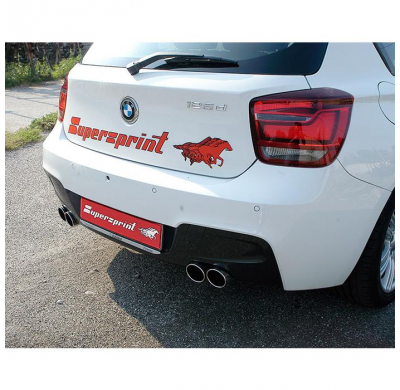 Tubo De Conexión + Tubo Trasero Derecho Oo80 (Anula Silencioso) - Bmw F20 / F21 Lci 114d (N47n Engine - 95 Cv) 2014 -> 2015 Supe