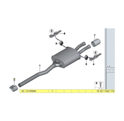 Tubo Central - Mini John Cooper Works Cabrio (211 Cv) 2012 -> 2014 (ø65mm) Supersprint