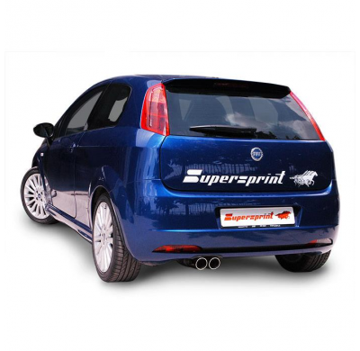 Silencioso trasero OO76 + Tubo de conexión Acero 409 ALTERNATIVA: Sistema para colectores y catalizadores OEM FIAT GRANDE PUNTO