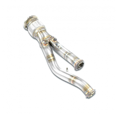 Tubo en Y derecho (sustituye al convertidor catalítico) Sistema 100% de acero inoxidable, 2 x Ø76 mm, para el silenciador traser