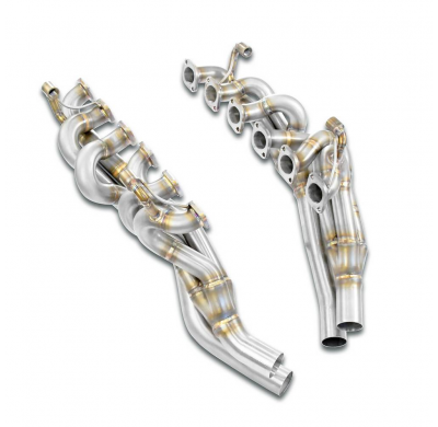 Colectores (Volante a la derecha) Sistema completo 100% de acero inoxidable, tamaño extragrande 2 x Ø60 mm - Solo kit completo F