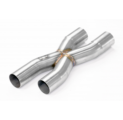 X-Pipe(For the stock rear muffler, right - left) Tubo de sonido 100% de acero inoxidable (elimina el zumbido a bajas revolucione