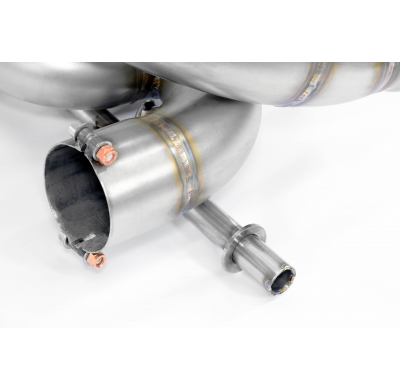 Escape trasero "Race" derecho - izquierdo con válvula Sistema 100% de acero inoxidable - Para colectores de escape originales +