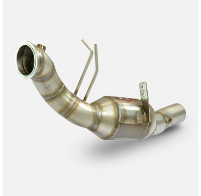 Tubo de bajada derecho + catalizador metálico Kit de tubo de escape descendente 100% Inox - (elimina el catalizador + GPF) MASER