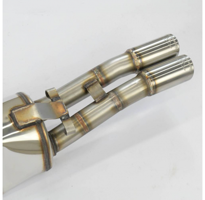Rear exhaust OO60(right side exit) Sistema silencioso doble, 2 x Ø50mm Solo sistema completo BMW E24 630 CS (M30) '75 -> '79 Rea