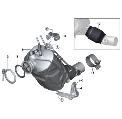 Downpipe Kit (Motor B47 - Euro6)(Reemplaza Filtro Particulas Diesel) - Bmw F23 Lci 225d (B47 Engine - 224 Cv) 2017 -> Supersprin