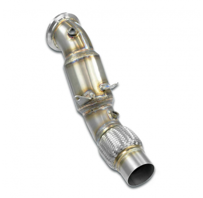 Turbo downpipe + catalizador metalico 100CPSI WRC Sistema 100% Acero Inox tamaño grande Ø76 mm BMW F35 LCI 330Li 2.0T (Motor B48