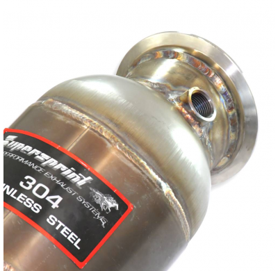 Kit turbo bajante + Catalizador metalico izquierdo Acepta el sistema "Cat.-Back" de serie Kit de tubo de bajada 100% acero inoxi