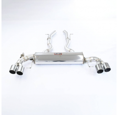 Rear exhaust "Gun Metal Grey" Right OO90 - Left OO90 con válvula Sistema 100% de acero inoxidable - (Elimina el filtro de partíc