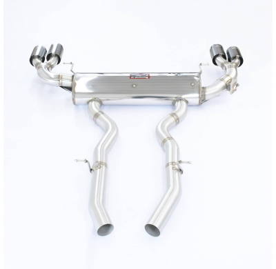 Rear exhaust "Gun Metal Grey" Right OO90 - Left OO90 con válvula Sistema 100% de acero inoxidable - (Elimina el filtro de partíc