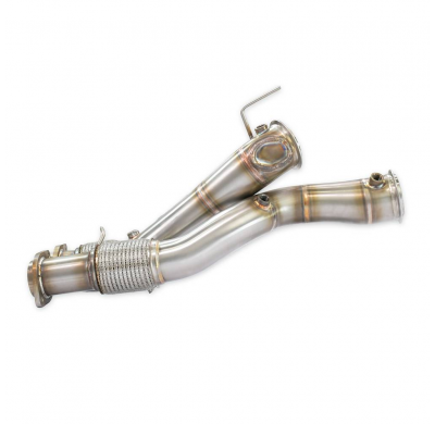 Turbo downpipe kit(Replaces pre-catalytic) Sistema 100% de acero inoxidable: elimina el catalizador primario. BMW F97 X3 M Compe