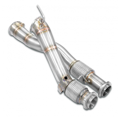 Turbo downpipe kit(Replaces pre-catalytic) Sistema 100% de acero inoxidable: elimina el catalizador primario. BMW F97 X3 M Compe