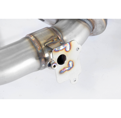 Escape trasero derecho - izquierdo con válvula (para tubos de escape OEM) Sistema "J-Pipe" - (Sección transversal de 100 mm - Cu
