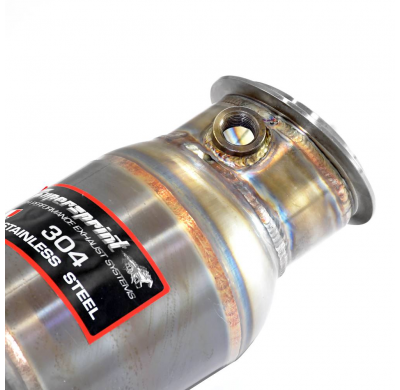 Tubo de escape descendente + catalizador metálico derecho - izquierdo Acero inoxidable 100% - Elimina el catalizador primario BM