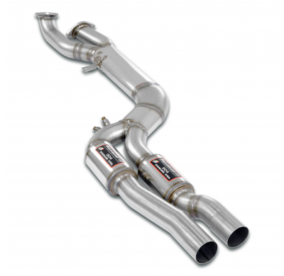Paquete de escape J-Pipe Touring Elimina los catalizadores secundarios + filtros de partículas de aceite + resonador intermedio
