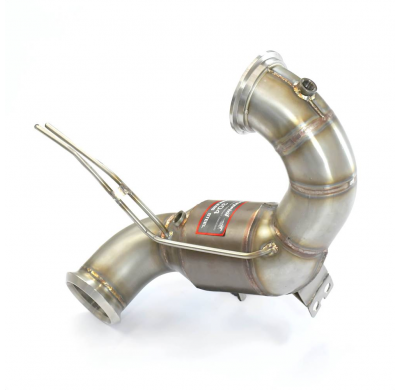 Downpipe + catalizador metalico 200CPSI Tubo de escape descendente Ø90 mm 100% acero inoxidable - Elimina el catalizador + filtr