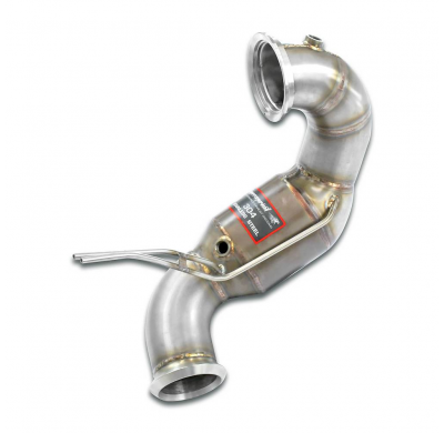 Downpipe + catalizador metalico 200CPSI Tubo de escape descendente Ø90 mm 100% acero inoxidable - Elimina el catalizador + filtr