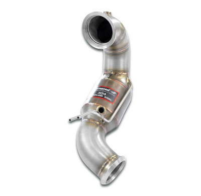 Downpipe + catalizador metalico 100CPSI Tubo de escape descendente Ø90 mm 100% acero inoxidable - Elimina el catalizador + filtr