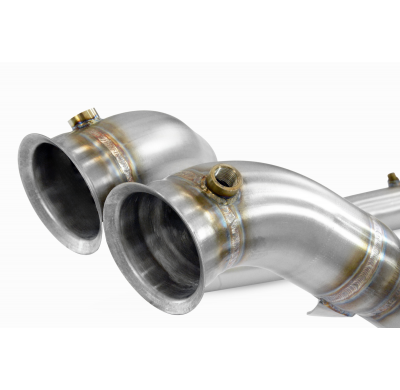Downpipe kit Derecho-Izquierdo (Reemplaza catalizador) Sistema 100% de acero inoxidable 2 x Ø70 mm - (Elimina el filtro de partí