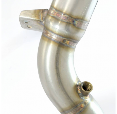 Downpipe derecho + catalizador metálico (Reemplaza pre-catalizador) Sistema 100% de acero inoxidable 2 x Ø70 mm - (Elimina el fi