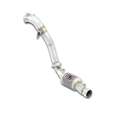 Downpipe derecho + catalizador metálico (Reemplaza pre-catalizador) Sistema 100% de acero inoxidable 2 x Ø70 mm - (Elimina el fi