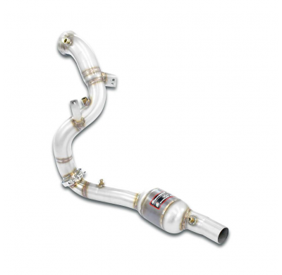 Downpipe izquierdo + Catalizador metálico (Reemplaza pre-catalizador) Sistema 100% de acero inoxidable 2 x Ø70 mm - (Elimina el