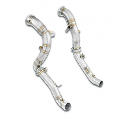 Kit de tubo de bajada derecho + izquierdo. Elimina los catalizadores primario y secundario + filtro de partículas de gasolina (G