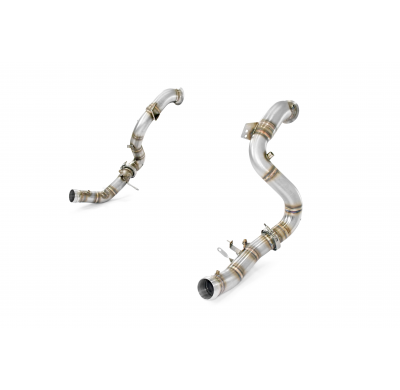Kit de tubo de escape descendente derecho + izquierdo (elimina los catalizadores primario y secundario + GPF) Sistema 100% de ac