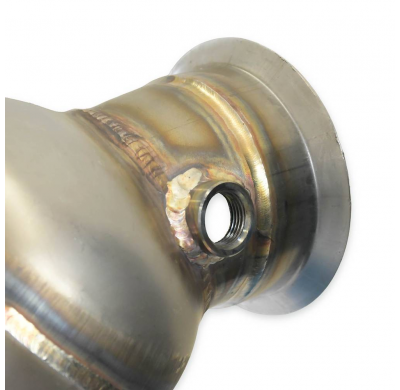 Downpipe Right + catalizador primario 200CPSI Elimina el catalizador secundario Sistema 100% de acero inoxidable 2 x Ø70 mm - Ve
