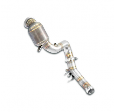Downpipe Right + catalizador primario 200CPSI Elimina el catalizador secundario Sistema 100% de acero inoxidable 2 x Ø70 mm - Ve